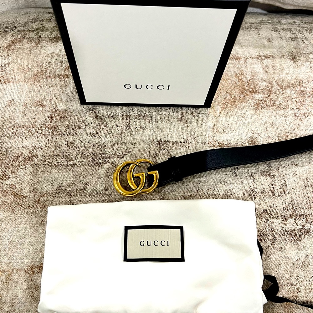 Gucci Women’s Black Leather Belt